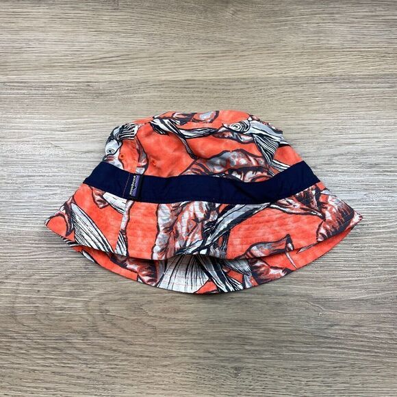 Patagonia Hat Small Orange Outdoor Bucket Fish Colorful Fishing - Picture 1 of 5